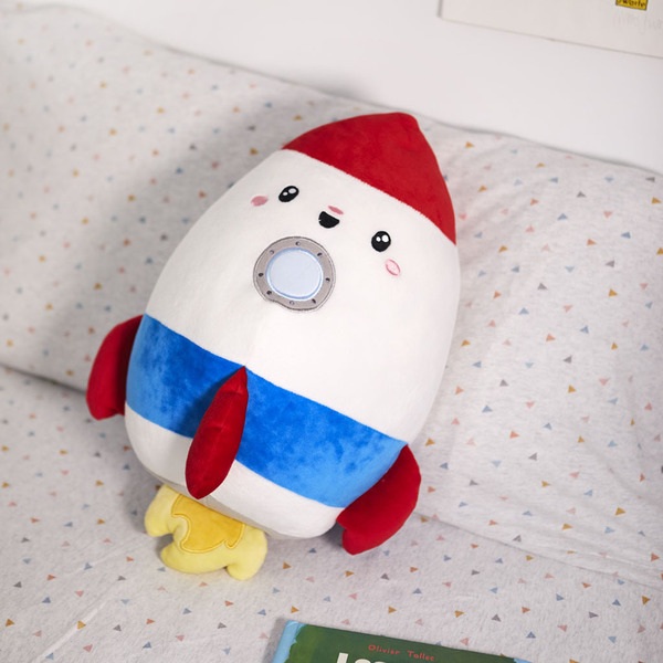 Balvi Cojín infantil Fluffy Rocket blanco/rojo-27782 Último día