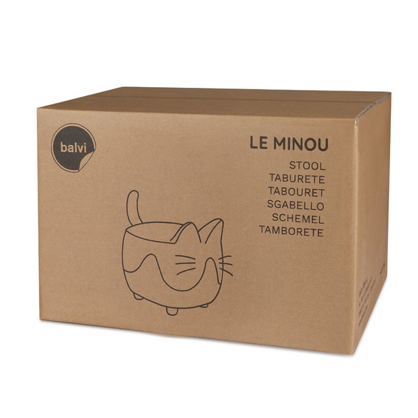 Balvi Taburete Le Minou negro/blanco-27488 Solo queda un día