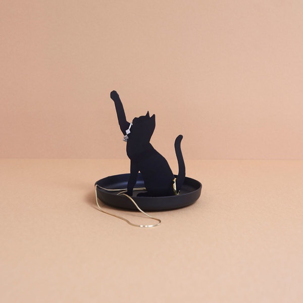 Balvi Porta anillos Feline negro-27910 Tienda de fábrica