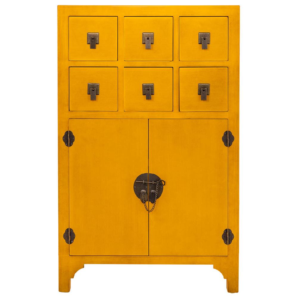 Creaciones meng MUEBLE - COMODAS Y SINFONIERS - comoda de maderad de 6 cajones y 2 puertas 2025