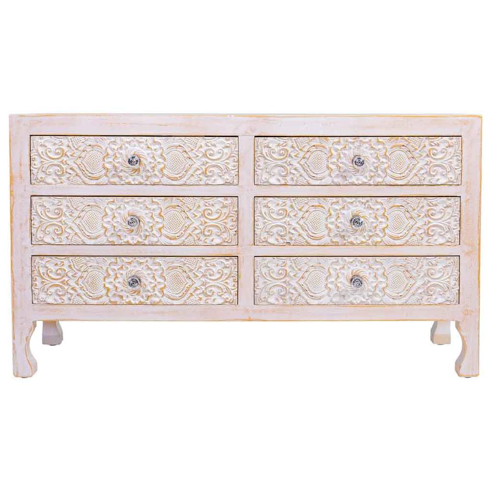 Creaciones meng MUEBLE - COMODAS Y SINFONIERS - comoda de madera de 6 cajones En línea