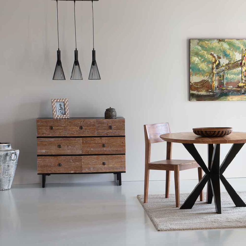 Creaciones meng MUEBLE - COMODAS Y SINFONIERS - comoda de madera con 7 cajones Venta caliente