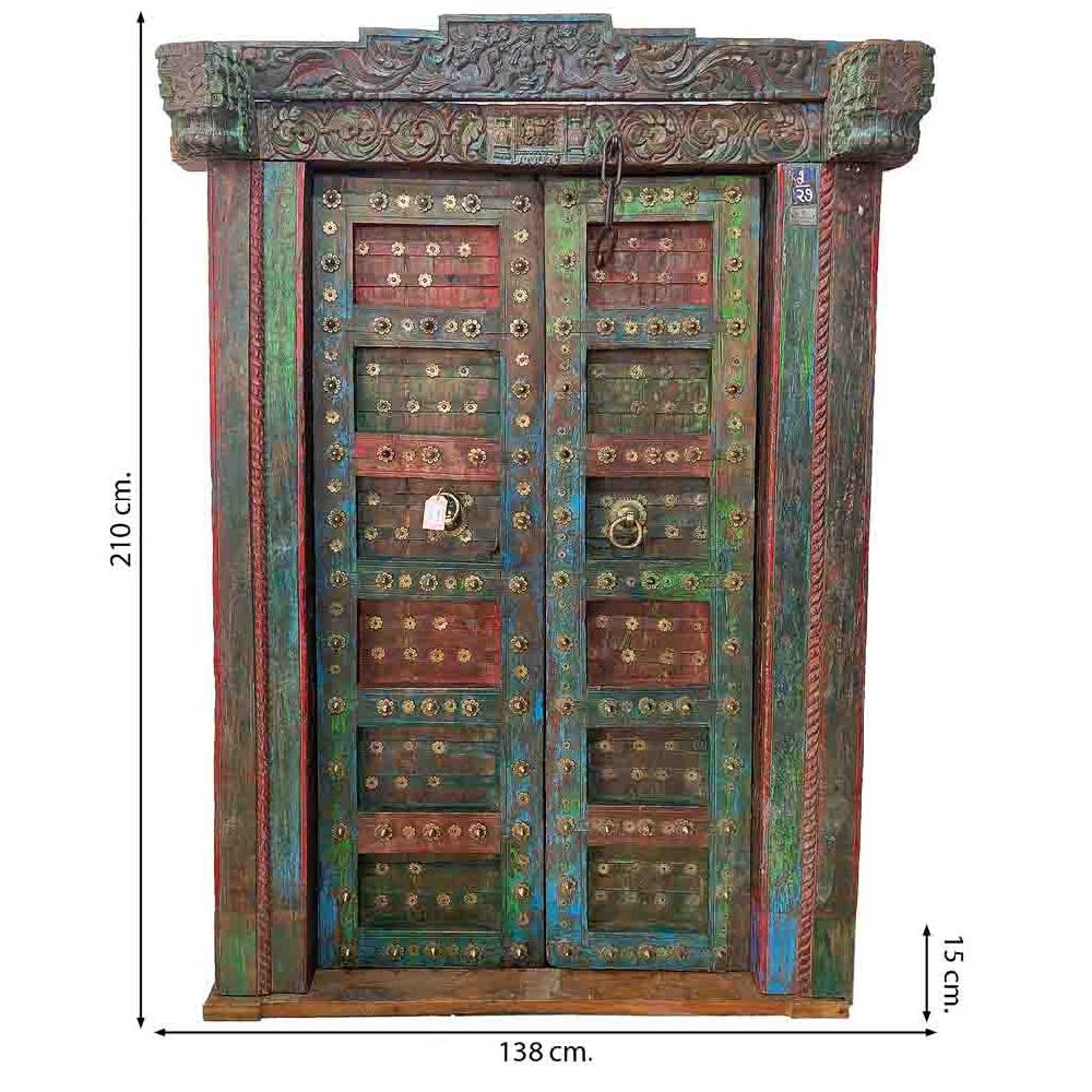 Creaciones meng MUEBLE - PUERTAS Y VENTANAS - puerta de madera con acabado artesanal Oferta especial de fábrica