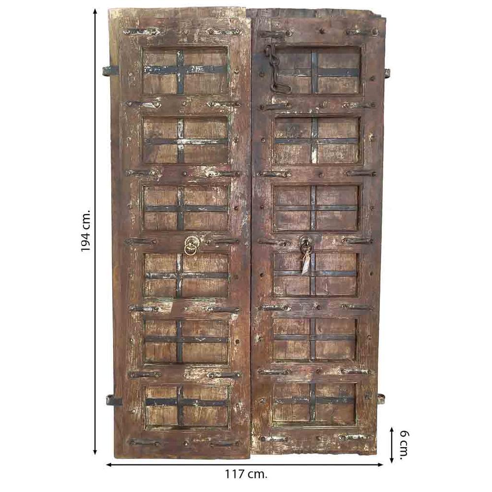 Creaciones meng MUEBLE - PUERTAS Y VENTANAS - puerta de madera con acabado artesanal Superdescuento