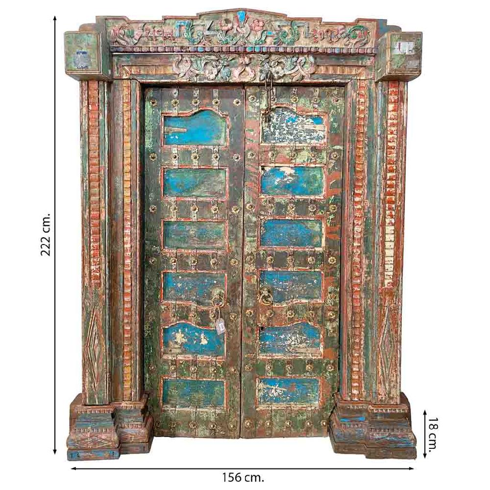 Creaciones meng MUEBLE - PUERTAS Y VENTANAS - puerta de madera con acabado artesanal Libre de impuestos