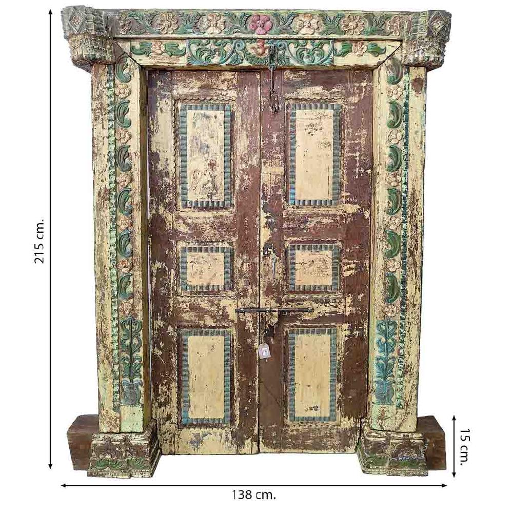 Creaciones meng MUEBLE - PUERTAS Y VENTANAS - puerta de madera marron con acabado artesanal Descuentos del mes