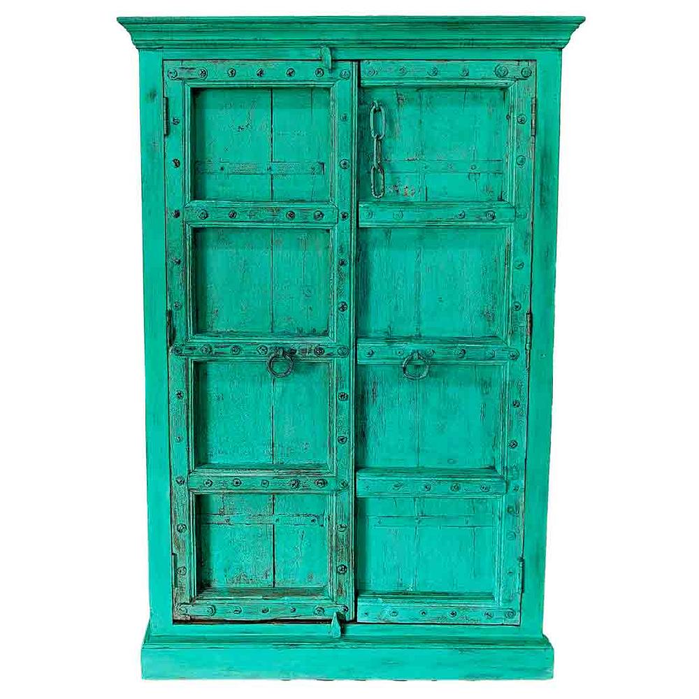 Creaciones meng MUEBLE - ARMARIO Y VITRINA - armario de madera acabado artesanal azul Limitado a 3 días