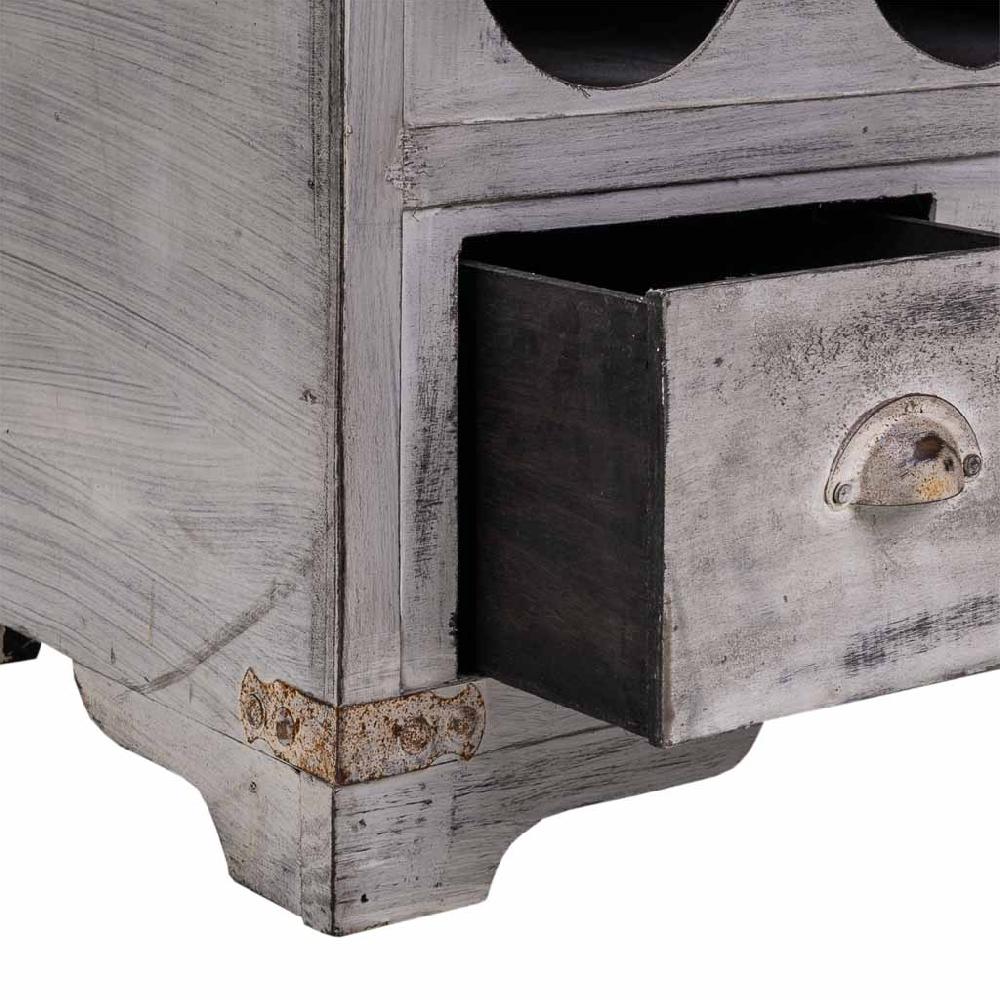 Creaciones meng MUEBLE - MUEBLES BOTELLEROS - baul botellero de madera con arcon y hueco de 6 botellas ÚLTIMAS EDICIONES
