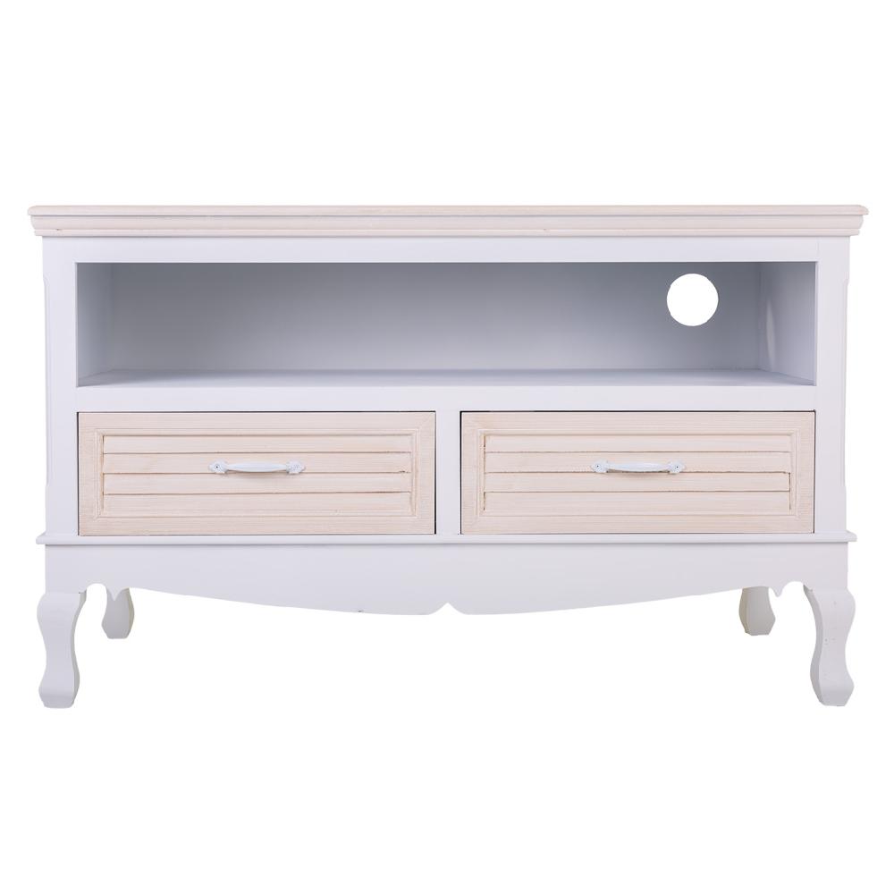 Creaciones meng MUEBLE - MUEBLES TELEVISION - mueble bajo de madera 2 cajones Solo queda un día