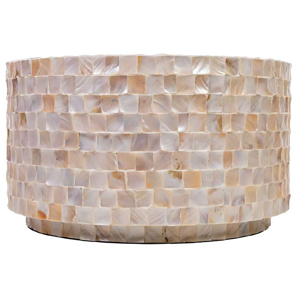 Creaciones meng MUEBLE - MESAS DE CENTRO - mesa de centro de madera y madreperla beige Libre de impuestos