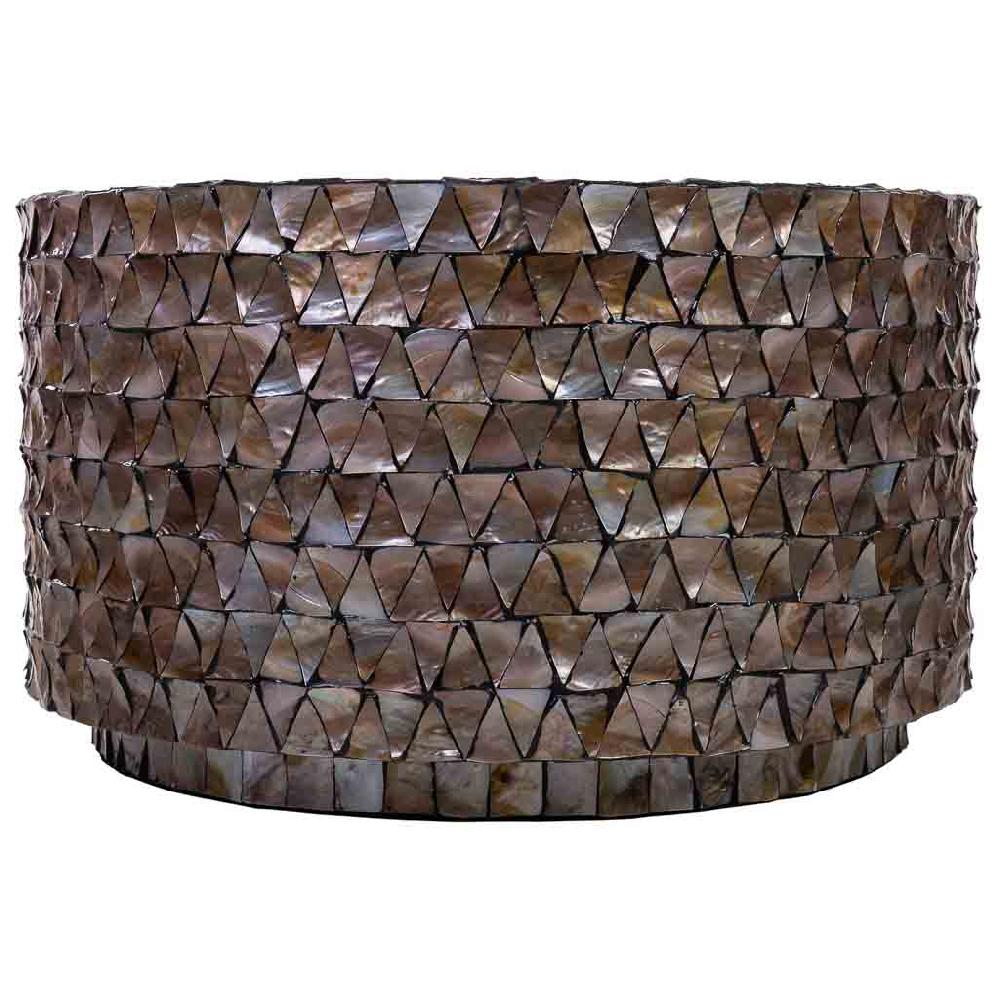 Creaciones meng MUEBLE - MESAS DE CENTRO - mesa de centro de madera y madreperla marron Descuentos del mes
