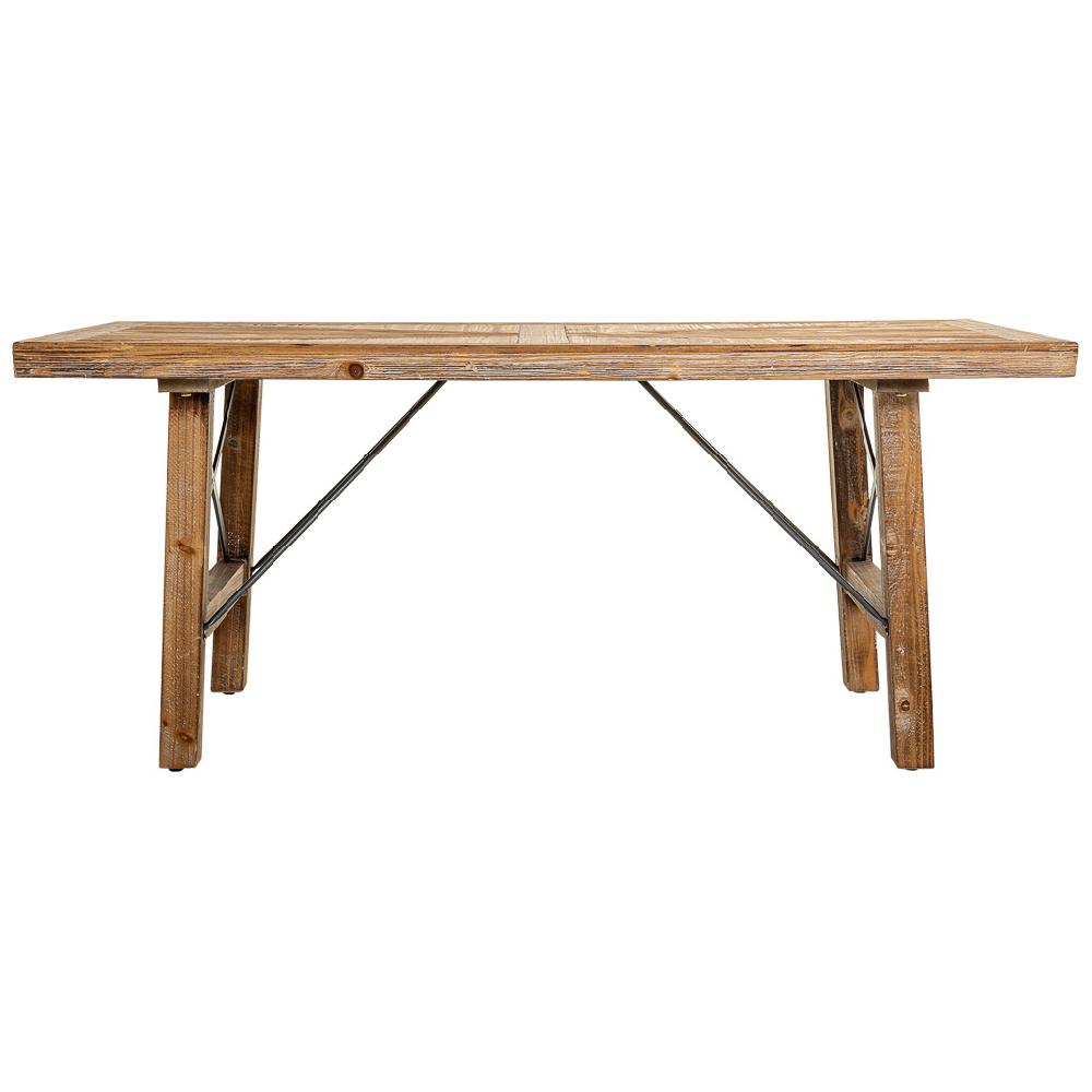 Creaciones meng MUEBLE - MESAS DE CENTRO - mesa de centro de madera y metal marron Ofertas especiales