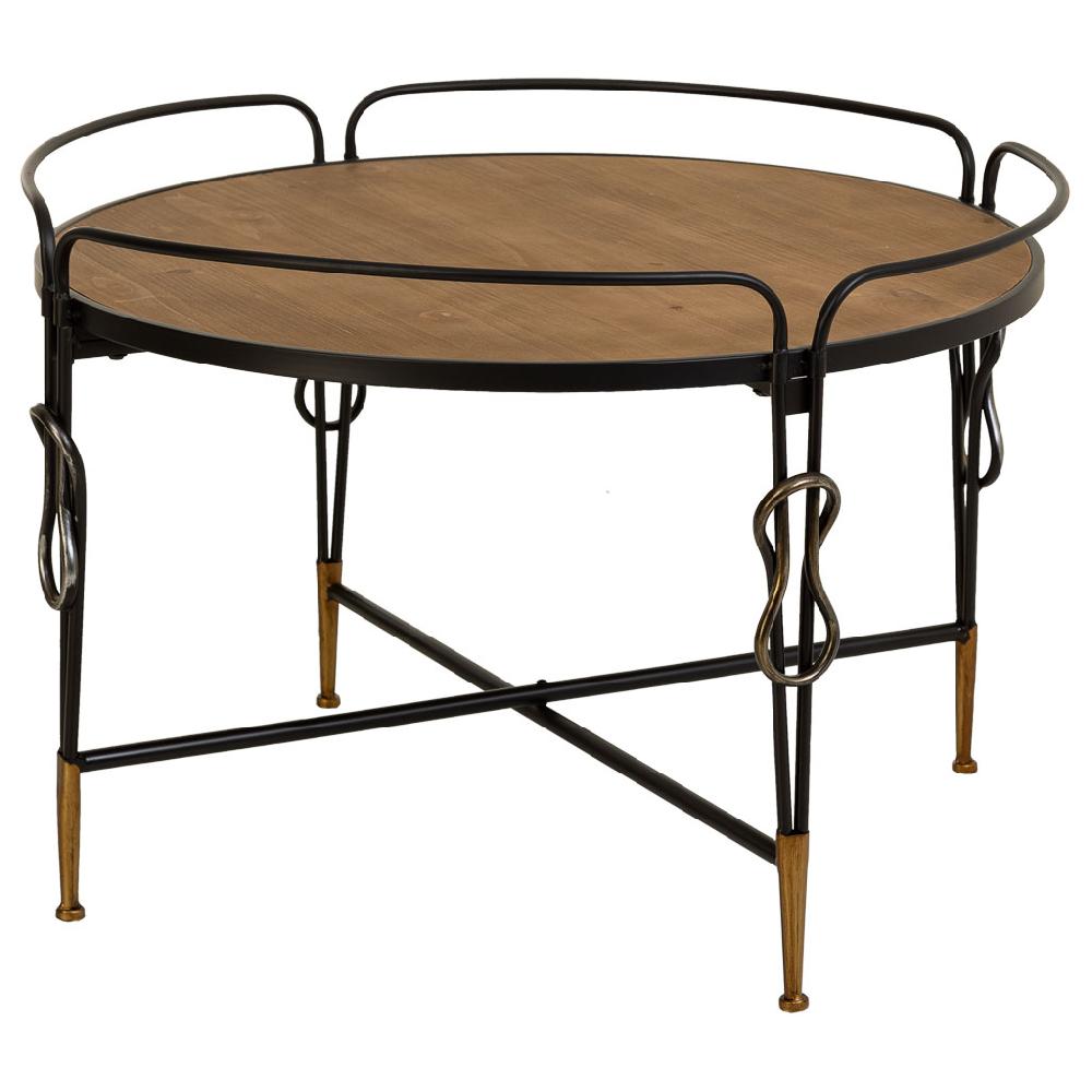 Creaciones meng MUEBLE - MESAS DE CENTRO - kit mesa de centro de madera y metal negro
