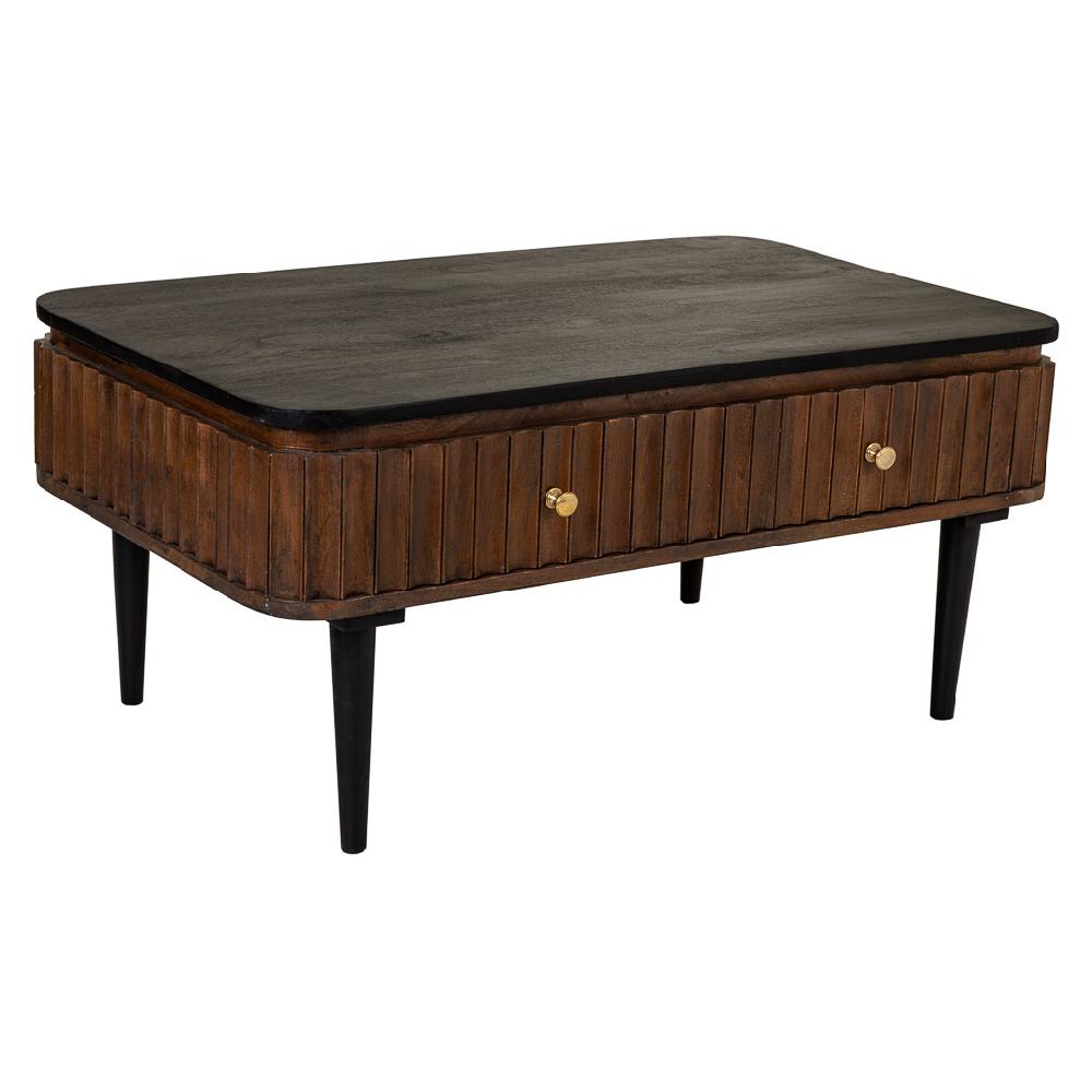 Creaciones meng MUEBLE - MESAS DE CENTRO - mesa de centro de madera artesanal negro
