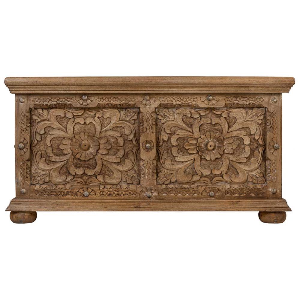 Creaciones meng MUEBLE - MESAS DE CENTRO - mesa baul de centro de madera artesanal marron Los más vendidos