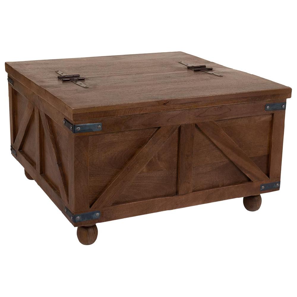 Creaciones meng MUEBLE - MESAS DE CENTRO - mesa baul de centro de madera marron