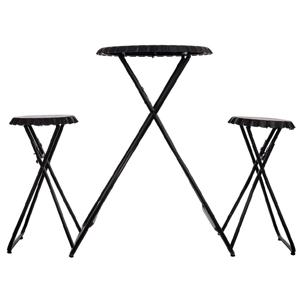 Creaciones meng MUEBLE - CONJUNTOS DE JARDÍN - mesa con taburetes plegable de metal Precio de fábrica