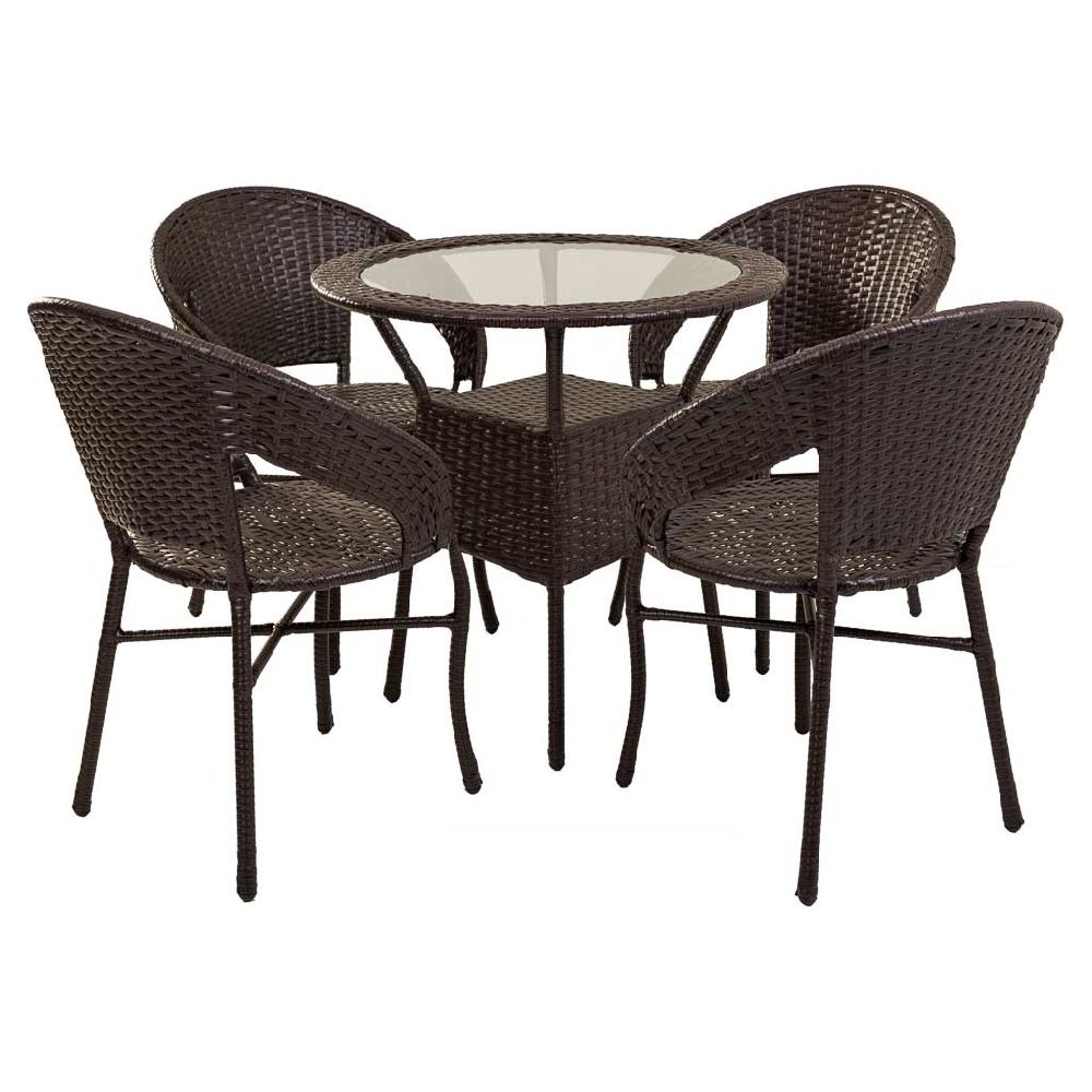 Creaciones meng MUEBLE - CONJUNTOS DE JARDÍN - conjunto de mesa y 4 sillones