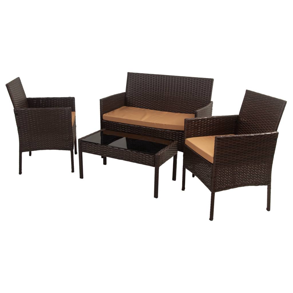 Creaciones meng MUEBLE - CONJUNTOS DE JARDÍN - kit conjunto de mesa sofa y 2 sillones