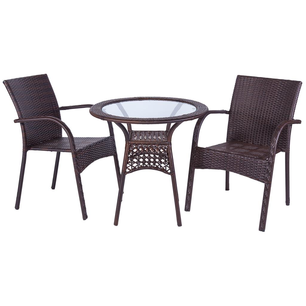 Creaciones meng MUEBLE - CONJUNTOS DE JARDÍN - conjunto de mesa y 2 sillas