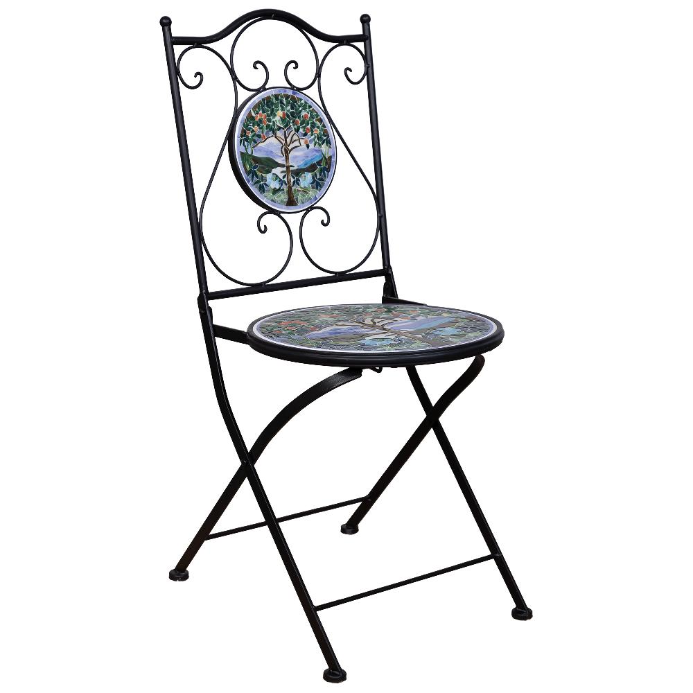 Creaciones meng MUEBLE - CONJUNTOS DE JARDÍN - dos sillas de forja y mosaico Ofertas de temporada