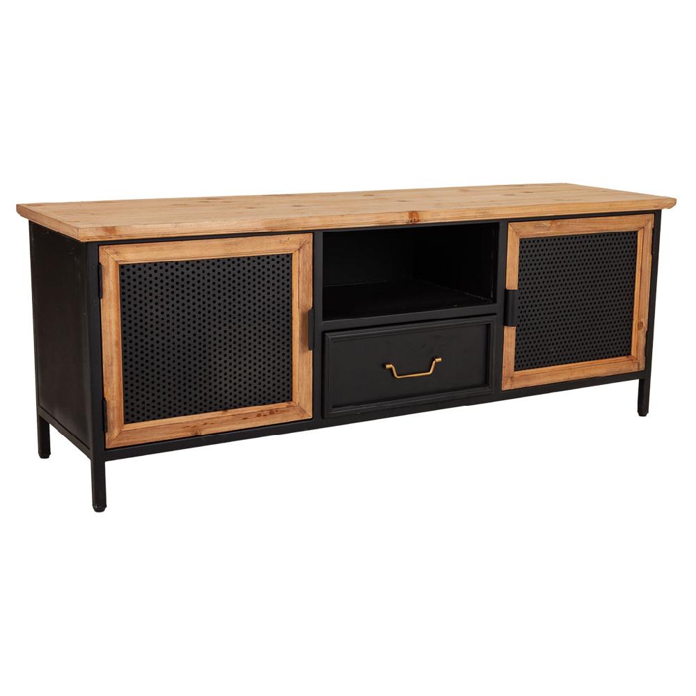 Creaciones meng MUEBLE - MUEBLE AUXILIAR - mueble bajo de madera y metal