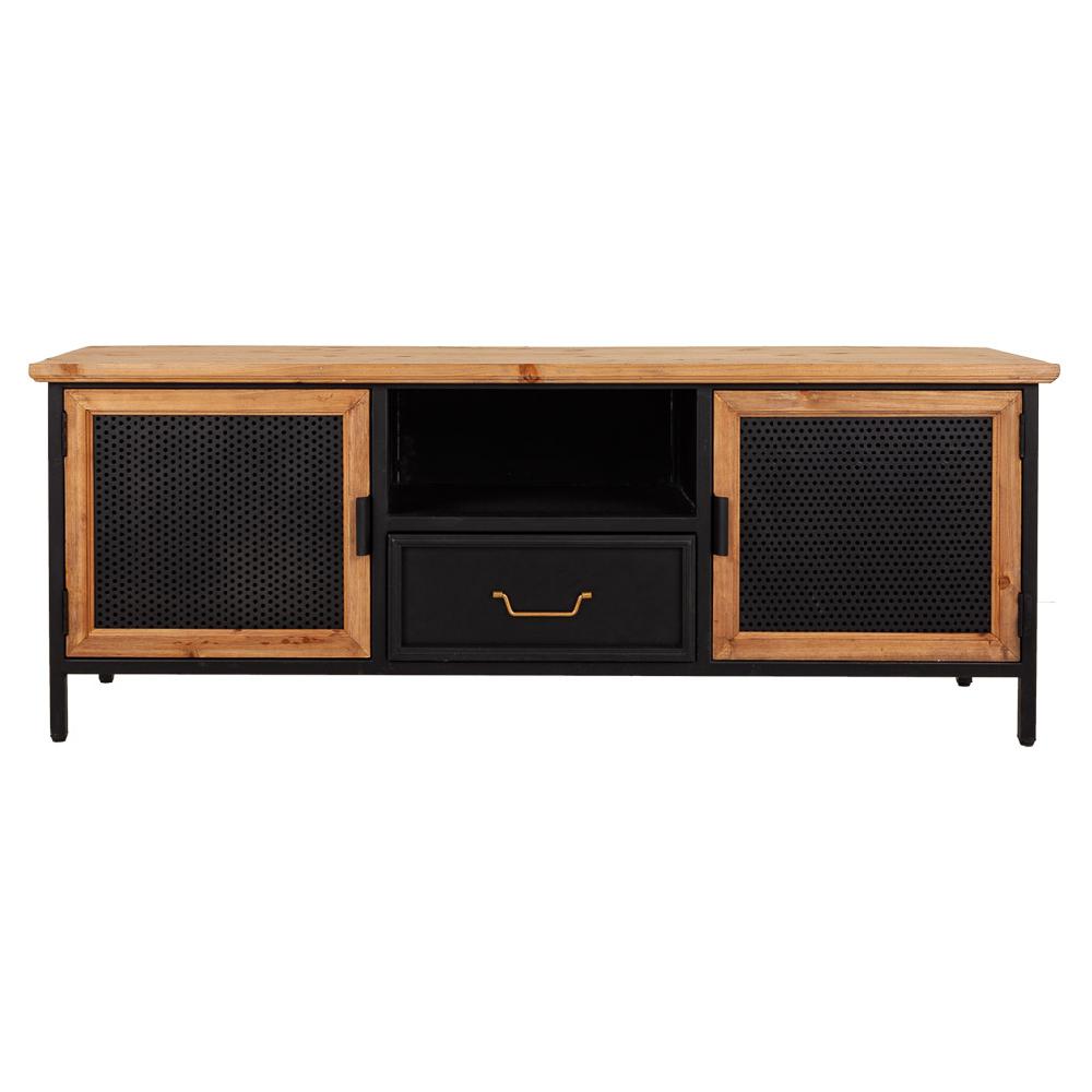 Creaciones meng MUEBLE - MUEBLE AUXILIAR - mueble bajo de madera y metal Rebajas baratas