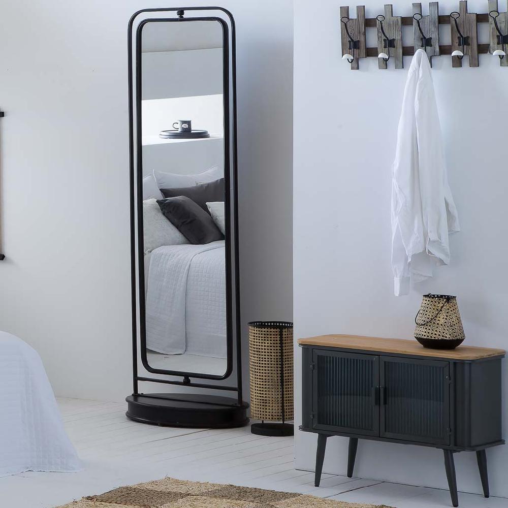 Creaciones meng MUEBLE - MUEBLE AUXILIAR - kit mueble bajo de metal y madera con 2 puertas Los más vendidos