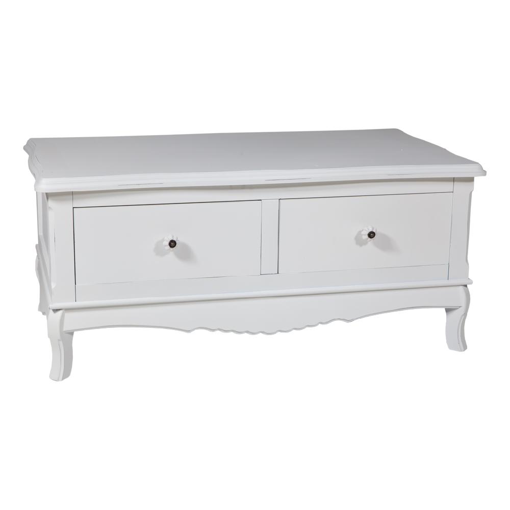 Creaciones meng MUEBLE - MUEBLE AUXILIAR - mueble bajo de madera lac blan. 2 caj
