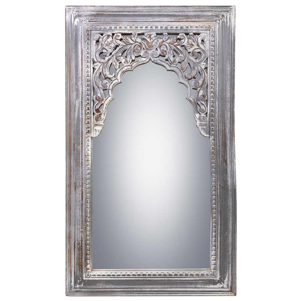 Creaciones meng MUEBLE - ESPEJOS - espejo de madera acabado artesanal envejecido marron Grandes ahorros