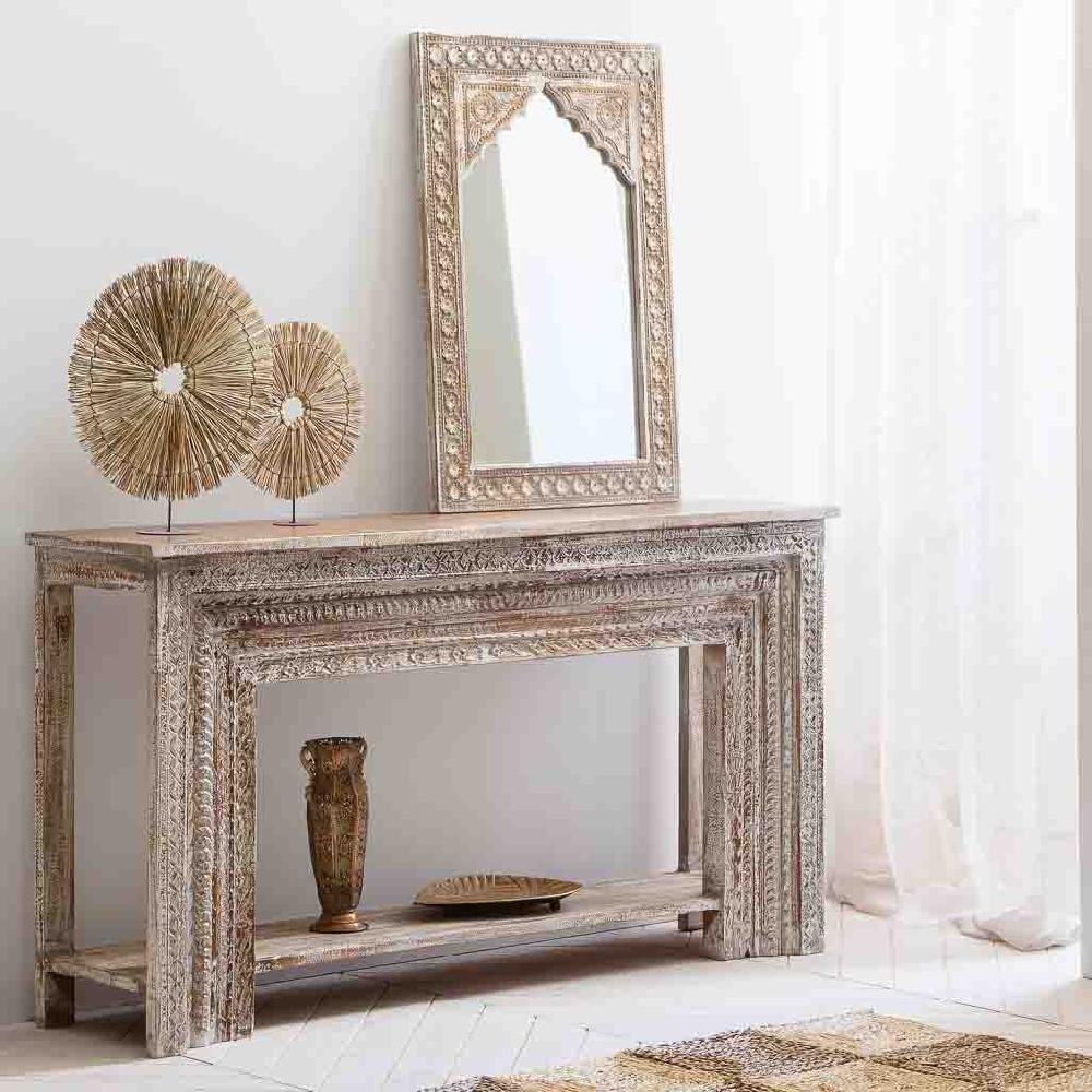 Creaciones meng MUEBLE - ESPEJOS - espejo de madera acabado artesanal envejecido marron Precio ultrabajo