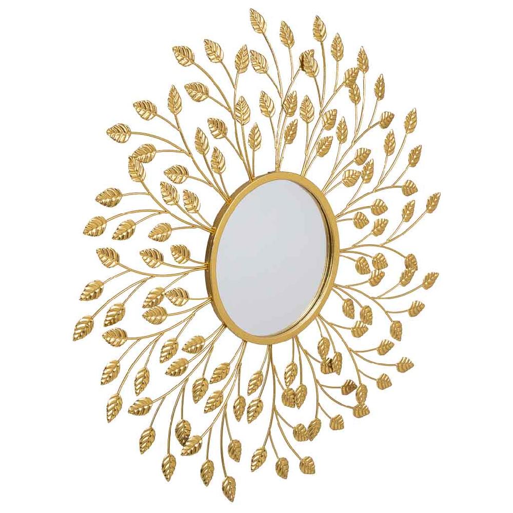 Creaciones meng MUEBLE - ESPEJOS - espejo redondo de pared de metal dorado