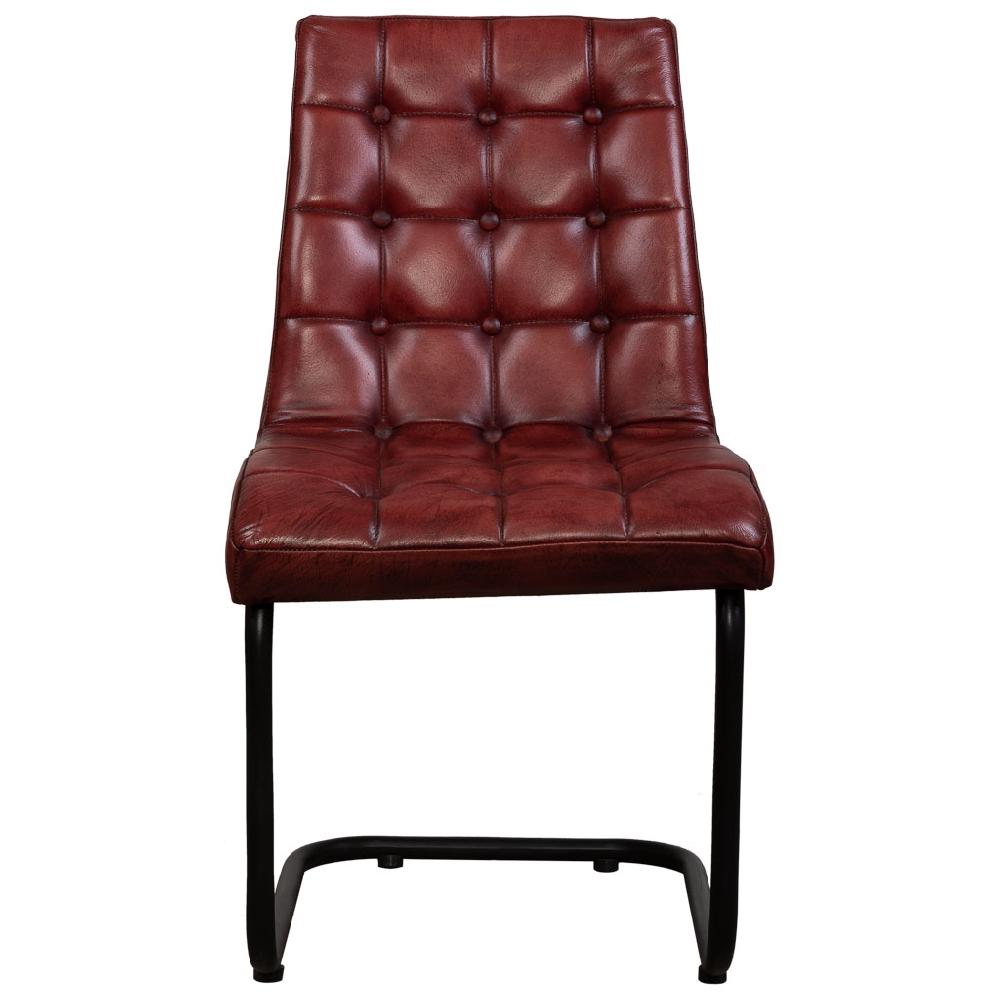 Creaciones meng MUEBLE - SILLAS - silla tapizada en piel marron Ventas relámpago