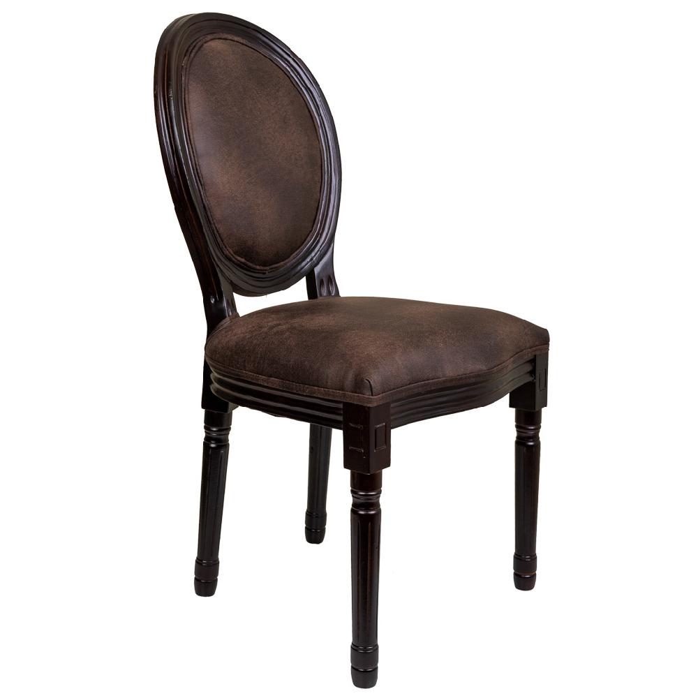 Creaciones meng MUEBLE - SILLAS - silla de madera y tapizado marron