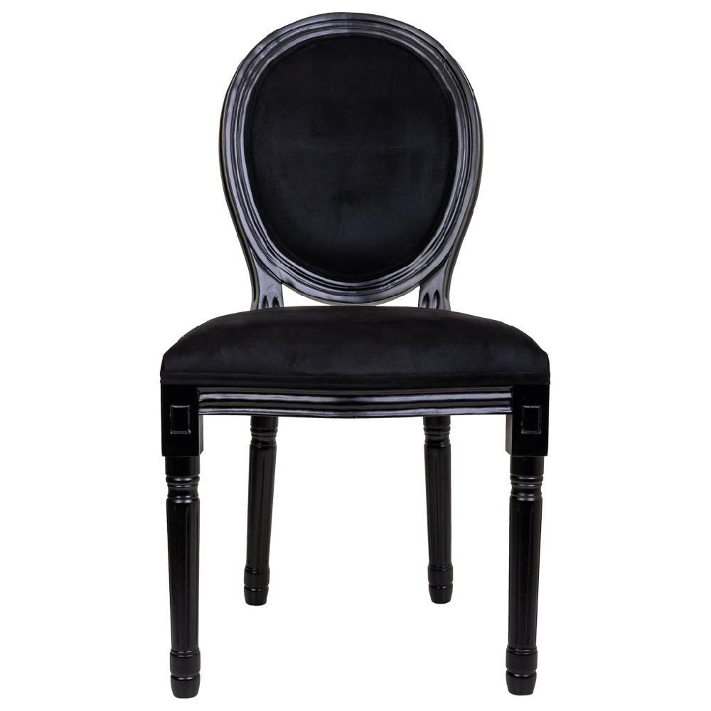 Creaciones meng MUEBLE - SILLAS - silla de madera y tapizado negro Rebajas online