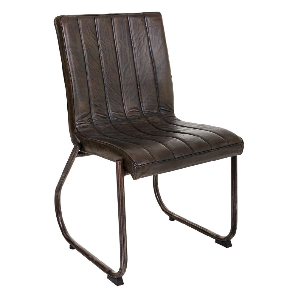 Creaciones meng MUEBLE - SILLAS - silla de metal y piel
