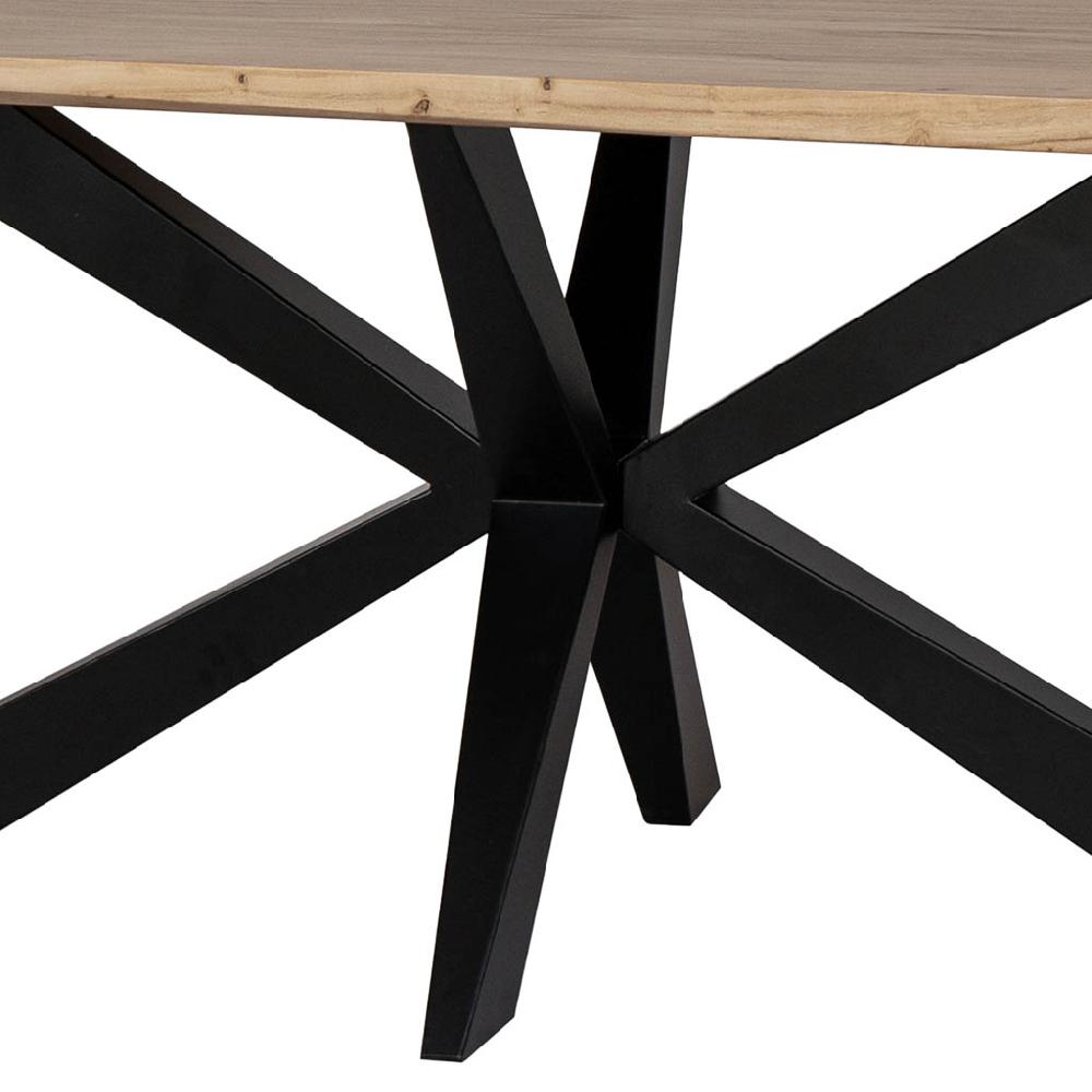 Creaciones meng MUEBLE - MESAS - mesa de comedor canto conico de madera de acacia acabado color oxido oleum Gran oferta