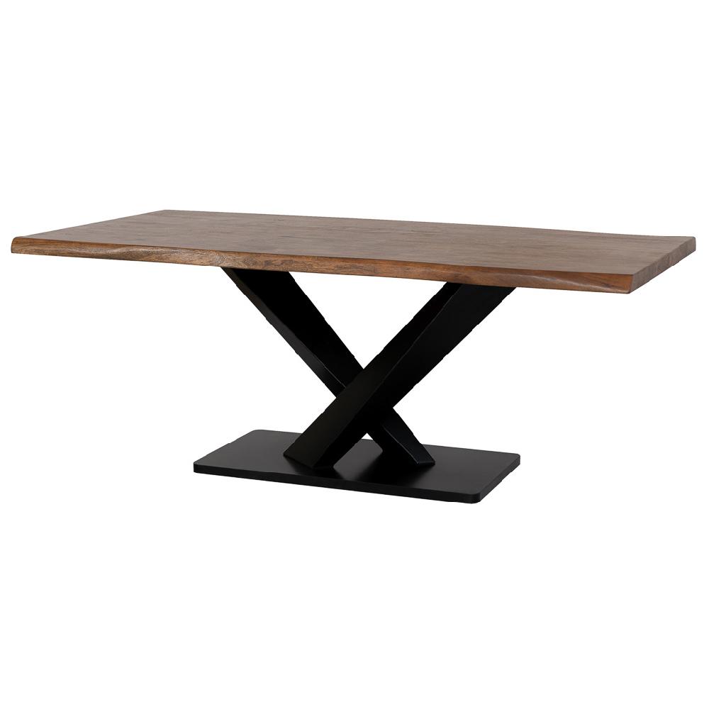 Creaciones meng MUEBLE - MESAS - mesa de comedor borde vivo de madera acabado acacia color natural