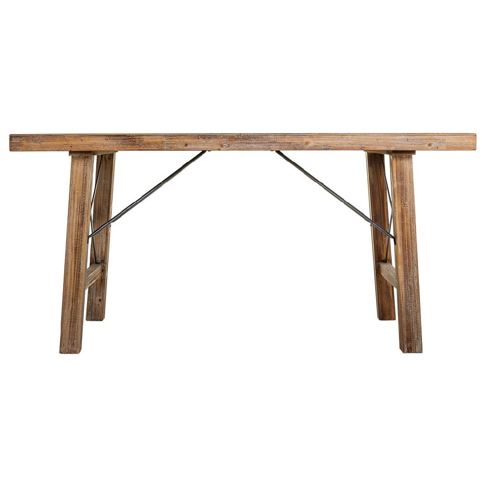 Creaciones meng MUEBLE - MESAS - mesa salon de madera y metal marron Envío gratis