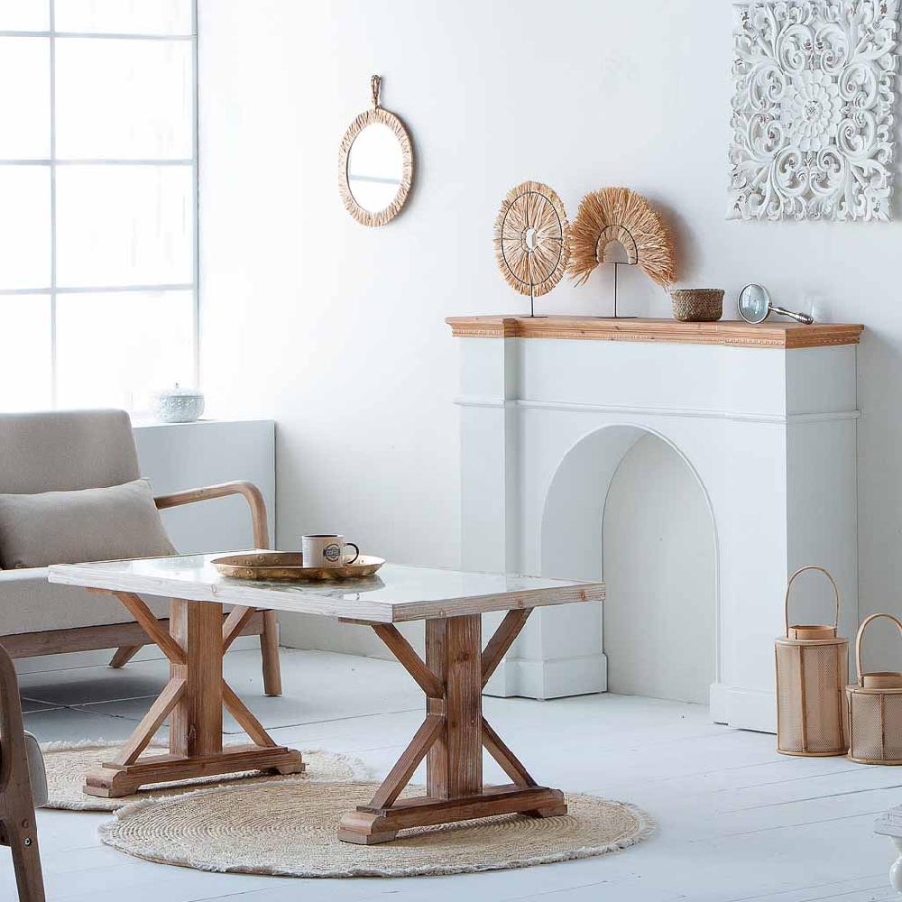 Creaciones meng MUEBLE - MESAS - mesa de madera marron Últimos 3 días