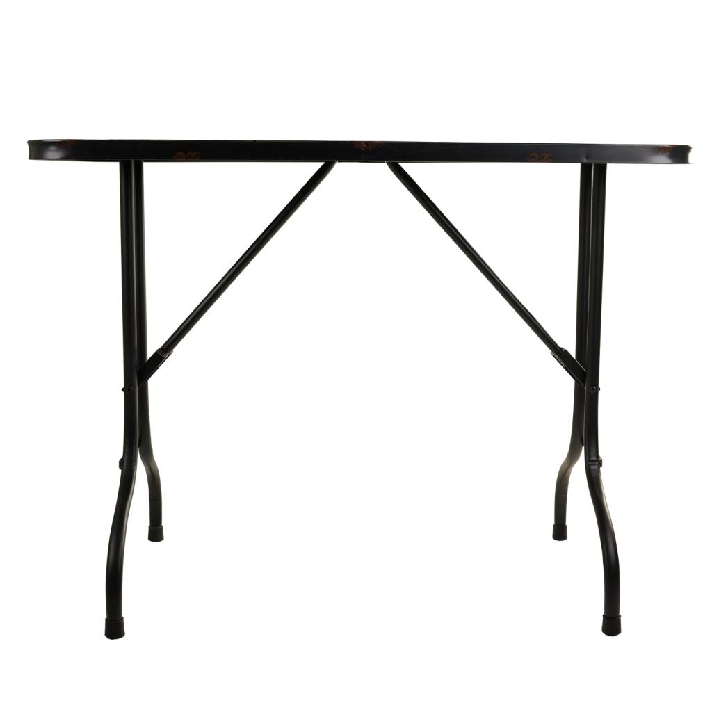 Creaciones meng MUEBLE - MESAS - mesa rectangular de metal negro Últimos 2 días