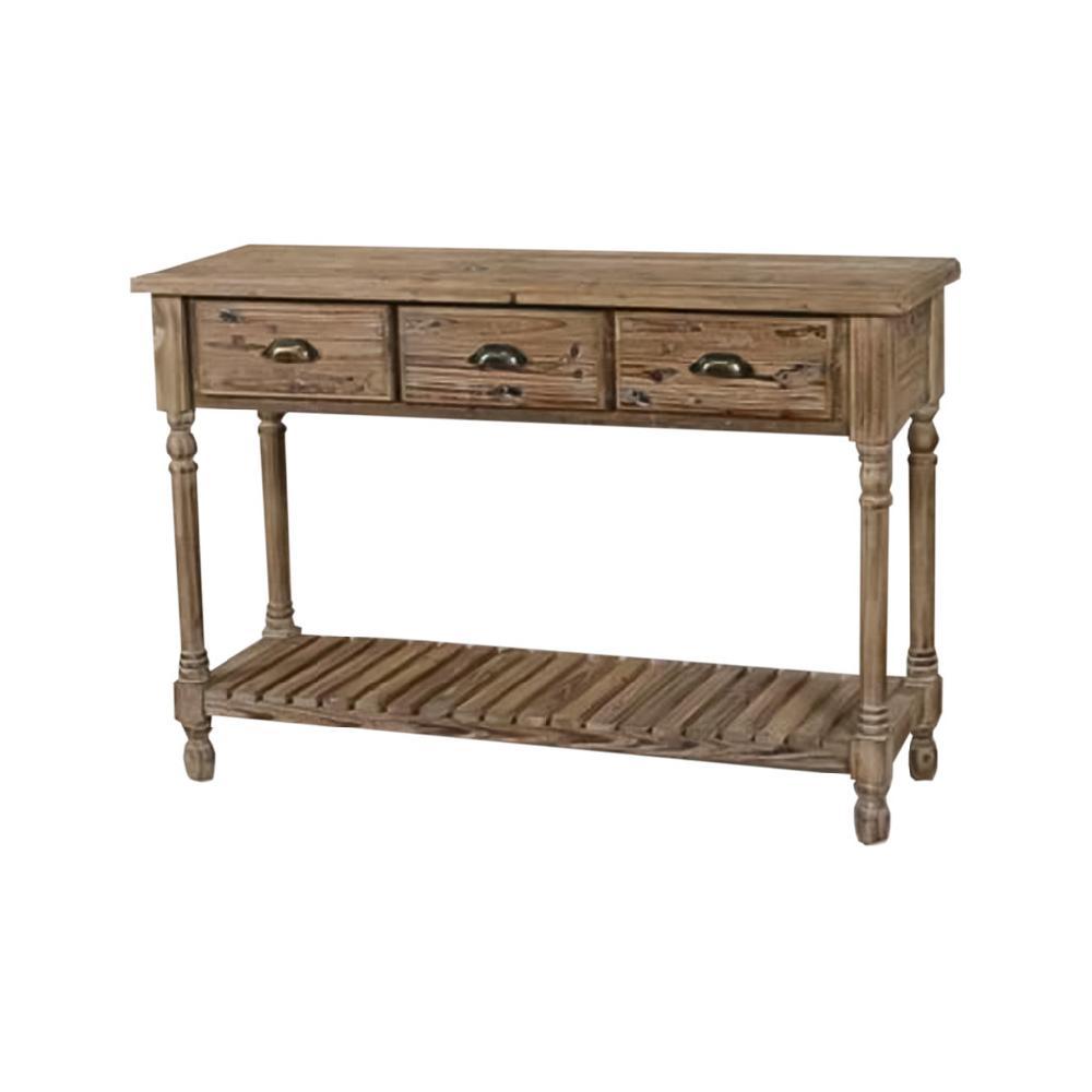 Creaciones meng MUEBLE - RECIBIDORES - recibidor de madera con 3 cajones