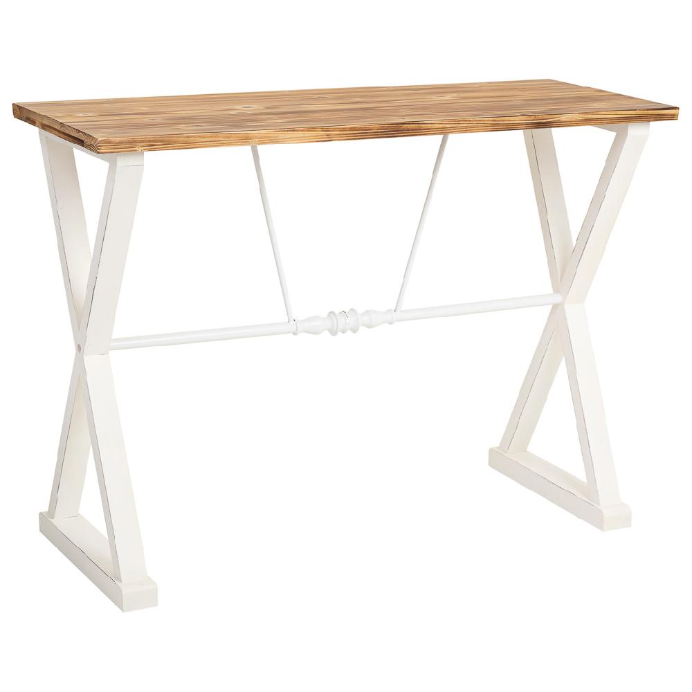 Creaciones meng MUEBLE - RECIBIDORES - recibidor de madera y metal lac blanco