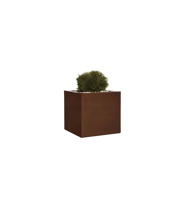 Decoratt Macetero cubo madera