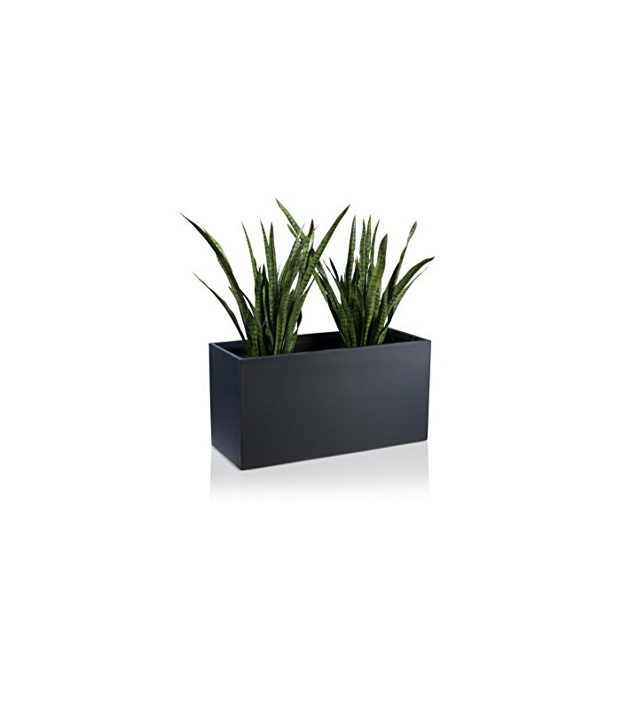 Decoratt Macetero rectangular negro