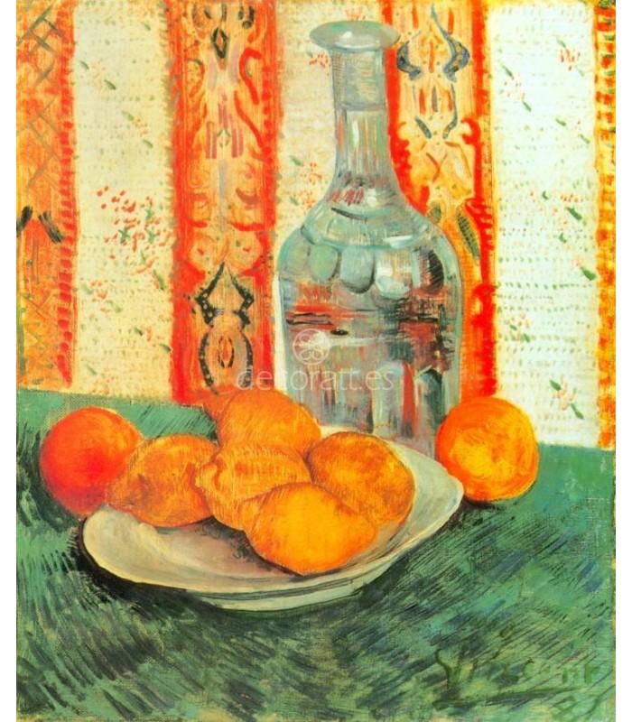 Decoratt Bodegon con limones y botella Rebajas de fin de temporada