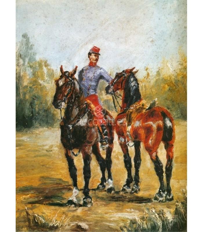 Decoratt Dos caballos con ordenanza Oferta especial de fábrica