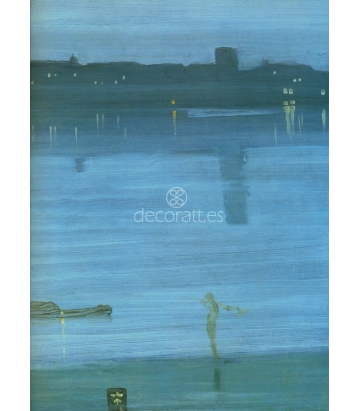 Decoratt Nocturne en bleu et argent - Chelsea Rebajas top