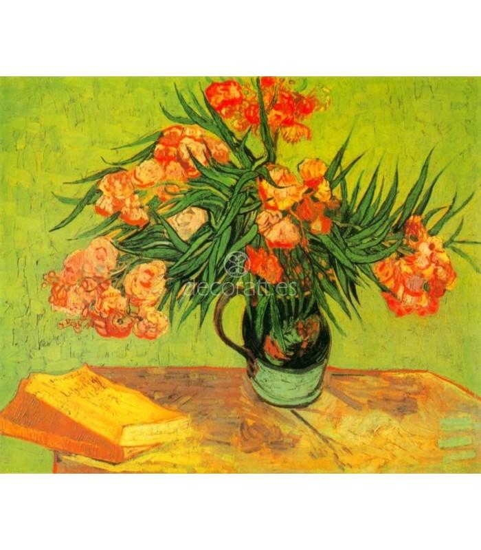 Decoratt Florero con adelfas y libros Oferta especial de fábrica