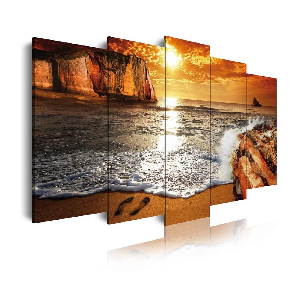 Dekoarte Cuadro Tríptico Paisaje Playa - Decoración de Estilo Costero